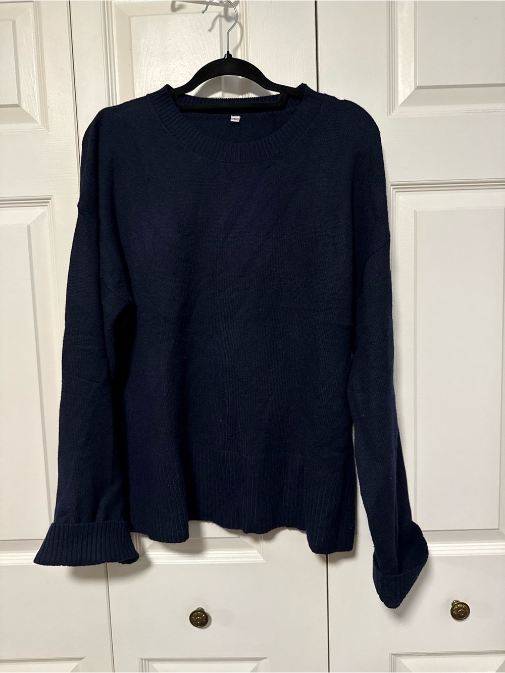 Amazon Women's Navy Crew Neck Sweater